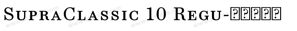 SupraClassic 10 Regu字体转换